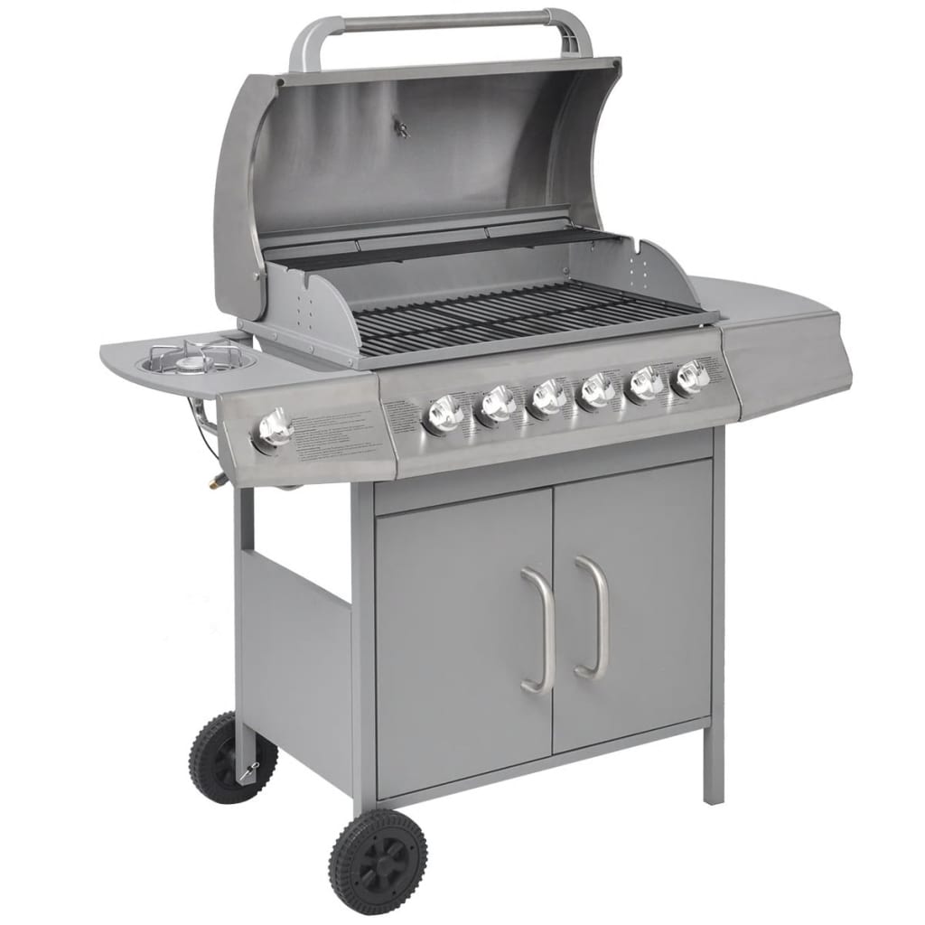  Gasolgrill 6+1 kokzoner silver