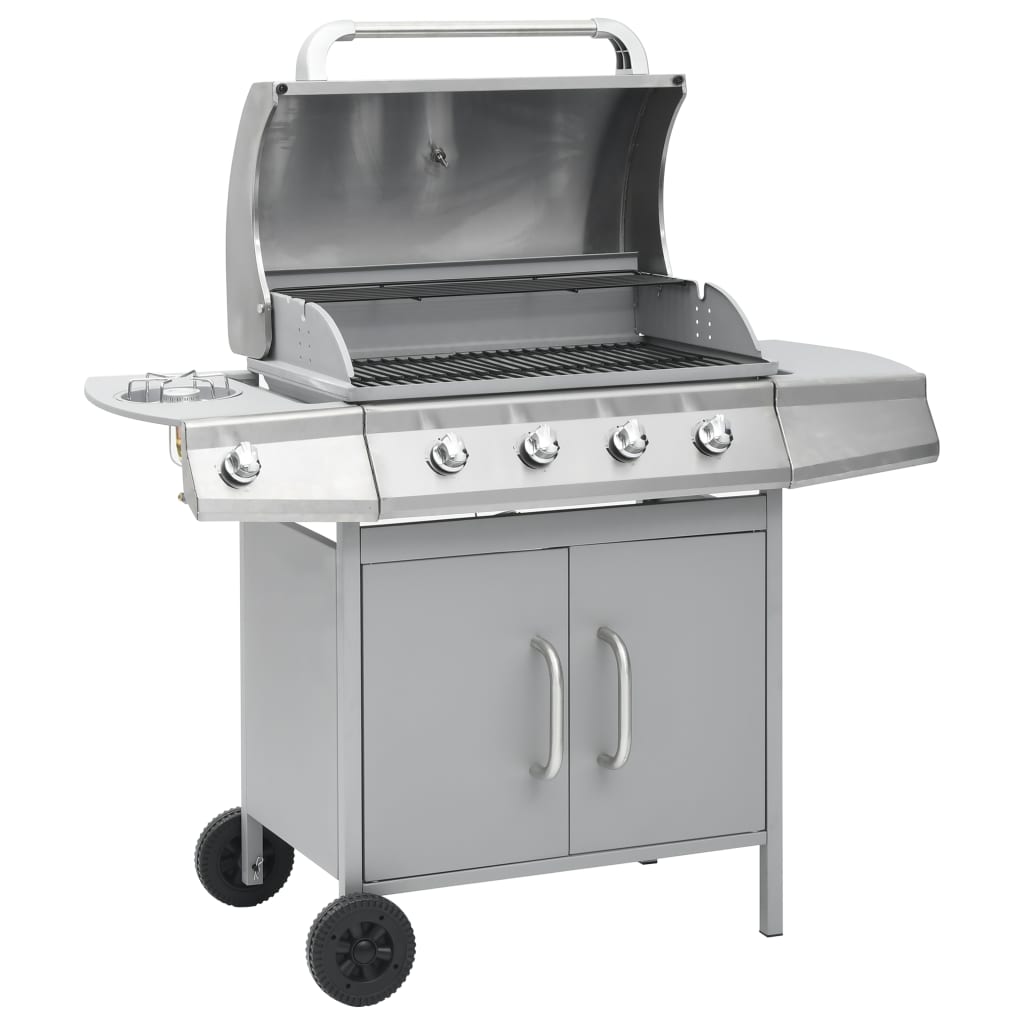  Gasolgrill 4+1 kokzoner silver