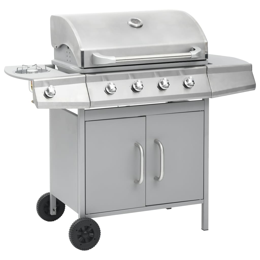  Gasolgrill 4+1 kokzoner silver