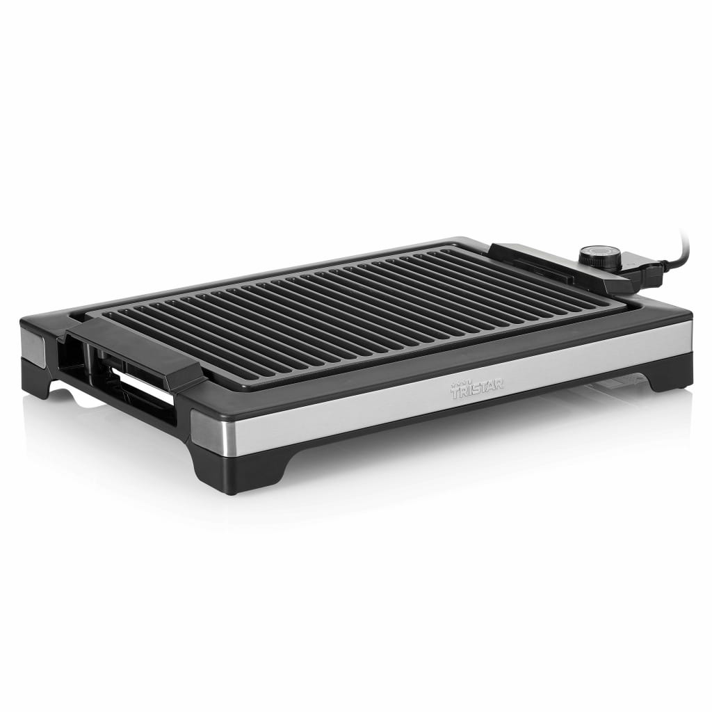 Tristar Stekplatta och elektrisk grill 2000 W 37x25 cm svart