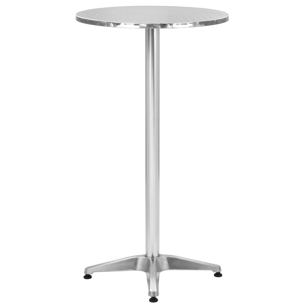  Hopfällbart trädgårdsbord silver 60x(70-110) cm aluminium