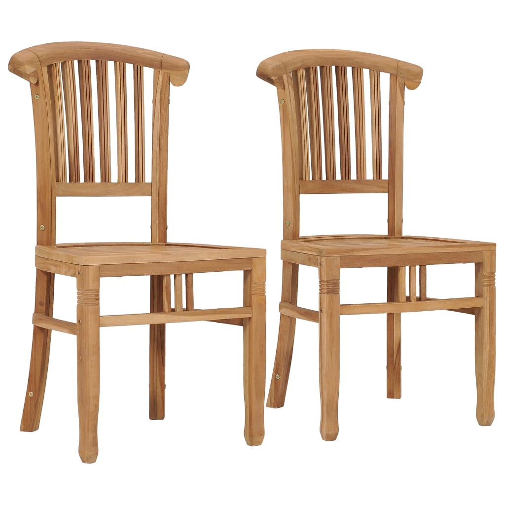  Trädgårdsstolar 2 st massiv teak