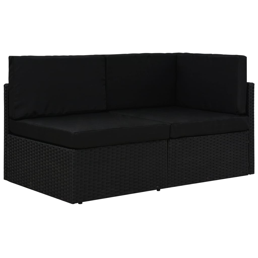  Modulsoffa 2-sits konstrotting svart