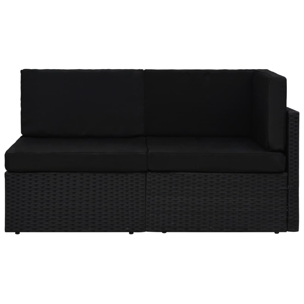  Modulsoffa 2-sits konstrotting svart