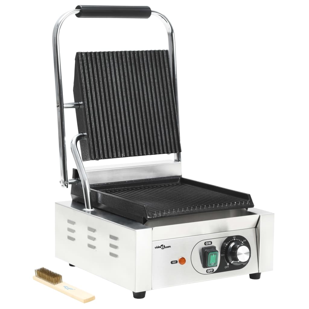  Paninigrill rostfritt stål 1800 W 32x41x19 cm