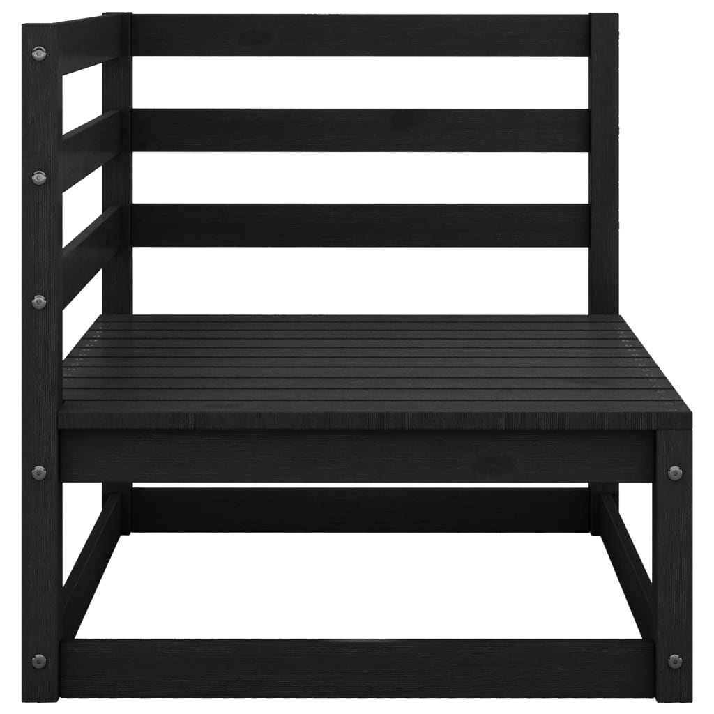  Hörnsektion till pallsoffa svart massiv furu