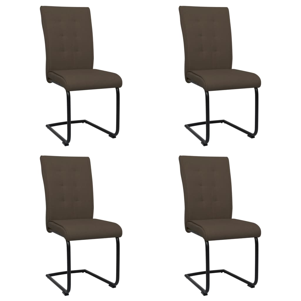  Fribärande matstolar 4 st brun tyg